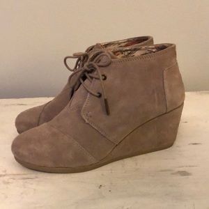 TOMS wedge booties